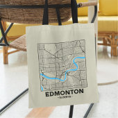 Edmonton, Alberta City Map Tote Bag Tragetasche