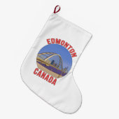Edmonton Alberta Kanada Großer Weihnachtsstrumpf (Vorderansicht (hängend))