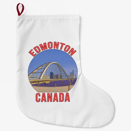 Edmonton Alberta Kanada Großer Weihnachtsstrumpf (Vorderseite)