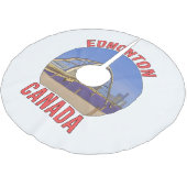 Edmonton Alberta Kanada Polyester Weihnachtsbaumdecke (Schrägansicht)