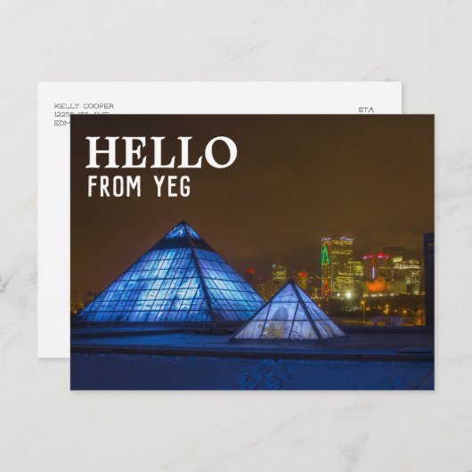 Edmonton, Alberta Postcard | Hello From YEG Postkarte (Vorne/Hinten)