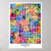 Edmonton Canada City Map Poster (Vorne)