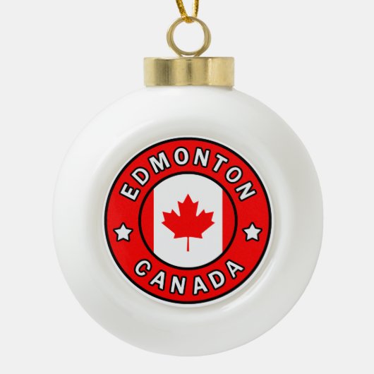 Edmonton Canada Keramik Kugel-Ornament (Vorderseite)