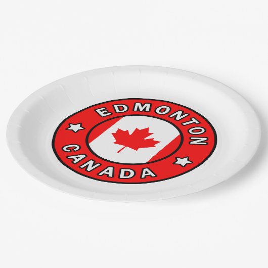 Edmonton Canada Pappteller (Schrägansicht)