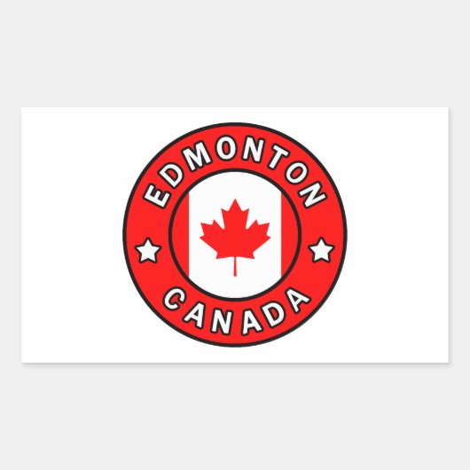 Edmonton Canada Rechteckiger Aufkleber (Vorderseite)