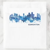 Edmonton Canada Skyline Blue Rechteckiger Aufkleber (Tasche)