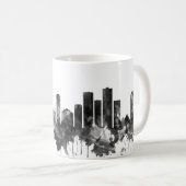 Edmonton Canada Skyline BW Kaffeetasse (VorderseiteRechts)