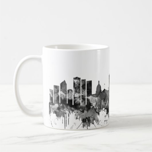 Edmonton Canada Skyline BW Kaffeetasse (Links)