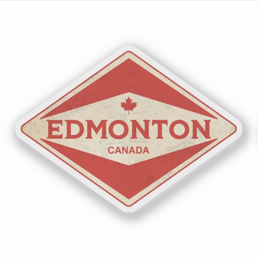 Edmonton Canada Vintag Aufkleber (Vorderseite)