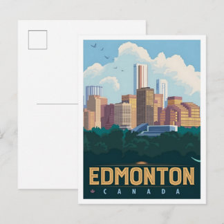 Edmonton Canada Vintage Travel Postkarte
