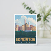 Edmonton Canada Vintage Travel Postkarte (Stehend Vorderseite)