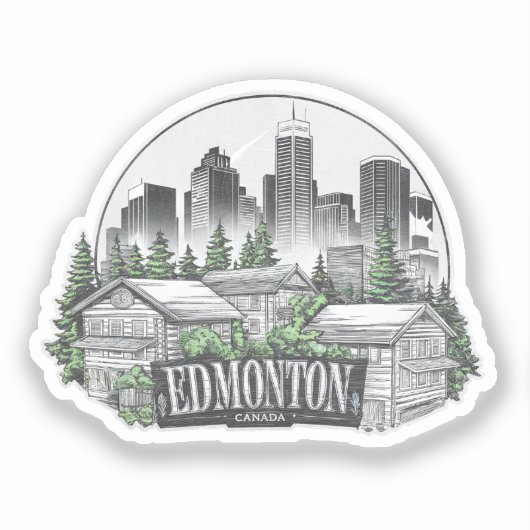 Edmonton City Canada Aufkleber (Vorderseite)