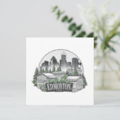 Edmonton City Canada Einladung (Stehend Vorderseite)