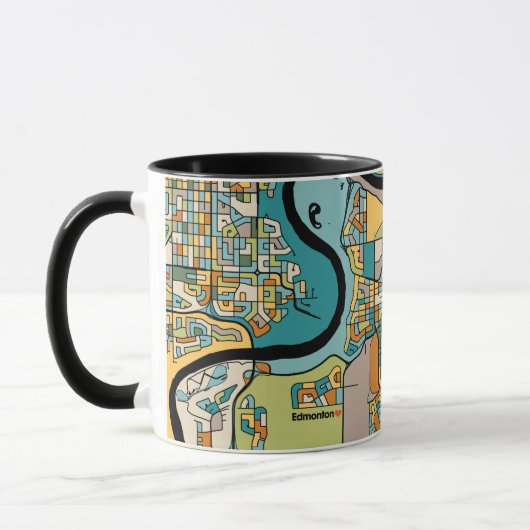 Edmonton City Map Tasse (Links)
