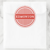 Edmonton City Pride Emblem – Canadian Identity Runder Aufkleber (Tasche)