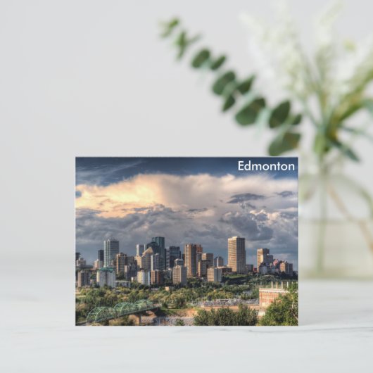 Edmonton, kanadische Skyline Postkarte (Stehend Vorderseite)