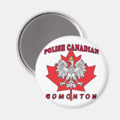 Edmonton Polish Canadian Leaf Magnet (Vorderseite/Rückseite)