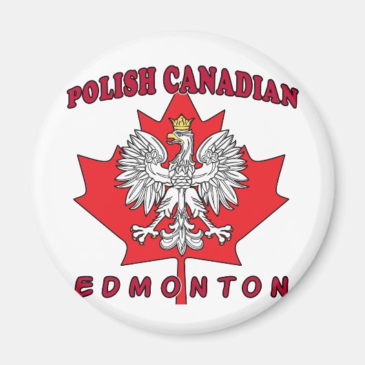 Edmonton Polish Canadian Leaf Magnet (Vorne)