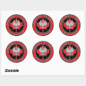 Edmonton Round Polish Canadian Leaf Runder Aufkleber (Blatt)