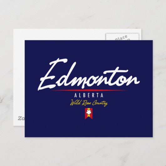 Edmonton Script Postkarte (Vorne/Hinten)
