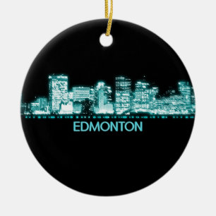 Edmonton Skyline Keramik Ornament