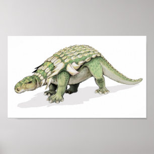 Edmontonia - gepanzerter Dinosaurier Portfolio Poster