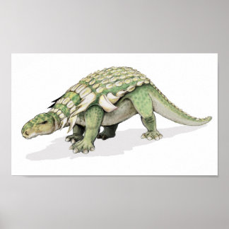 Edmontonia - gepanzertes Dinosaurier-Portfolio Poster