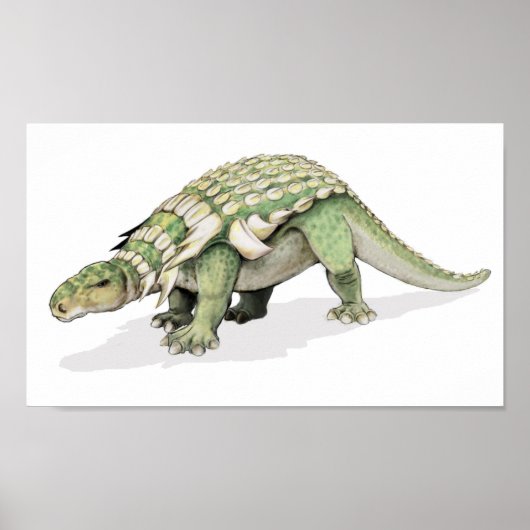 Edmontonia - gepanzertes Dinosaurier-Portfolio Poster (Vorne)