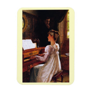 Edmund Blair Leighton, Courship Viktorianisch Art Magnet