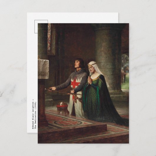 Edmund Blair Leighton - Die Dedication-Postkarte Postkarte (Vorne/Hinten)