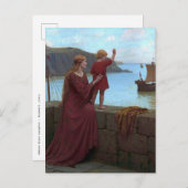 Edmund Blair Leighton - Farewell Postcard Postkarte (Vorne/Hinten)