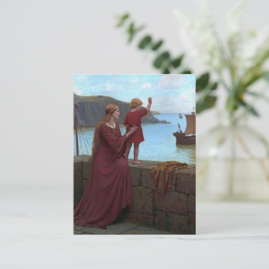 Edmund Blair Leighton - Farewell Postcard Postkarte (Stehend Vorderseite)