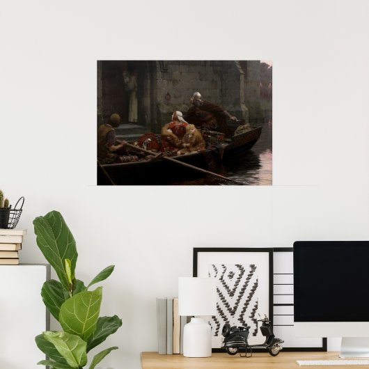 Edmund Blair Leighton - in der Zeit der Gefahr Poster (Heimbüro)