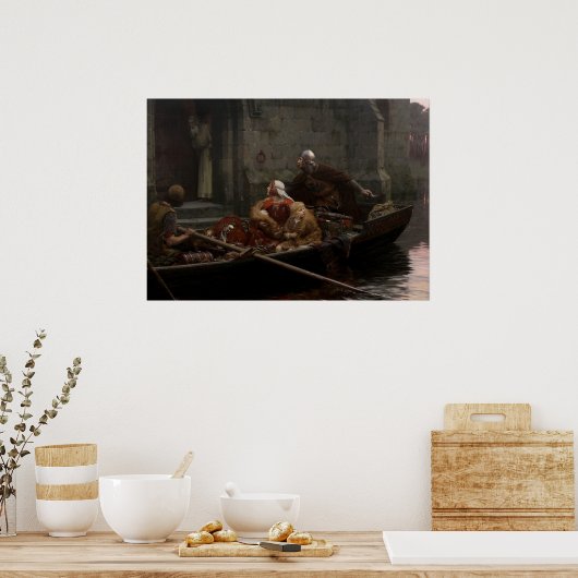 Edmund Blair Leighton - in der Zeit der Gefahr Poster (Küche)