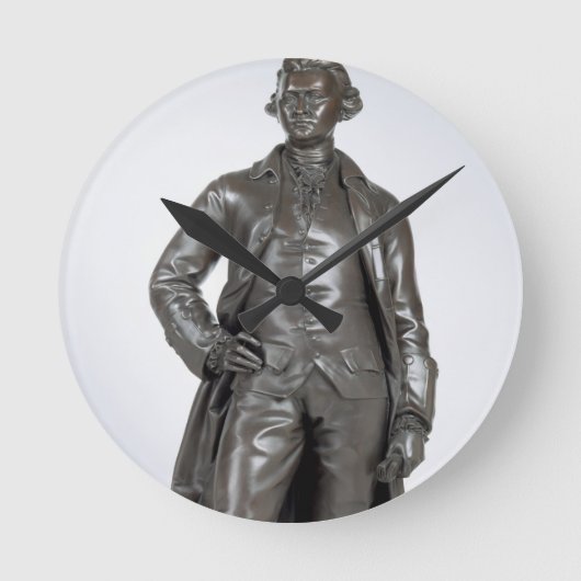 Edmund Burke (1729-97) 1865 (Bronze) Runde Wanduhr (Vorderseite)