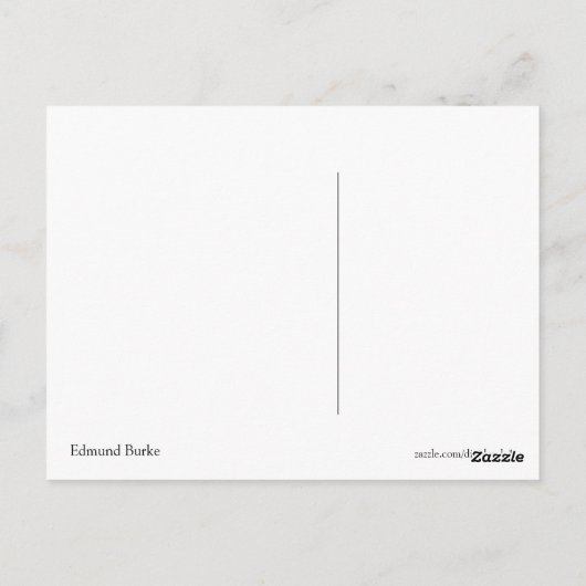 Edmund Burke Postkarte (Rückseite)