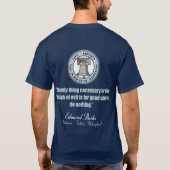 Edmund Burke Zitat (Gut gegen Böse) T-Shirt (Rückseite)