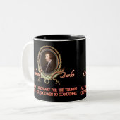 Edmund Burke-Zitat: Schlechte Triumphe Zweifarbige Tasse (Vorderseite Links)