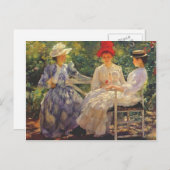 Edmund Charles Tarbell - In einem Garten Postkarte (Vorne/Hinten)