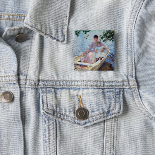 Edmund Charles Tarbell Mutter und Kind in einem Bo Button (Beispiel)