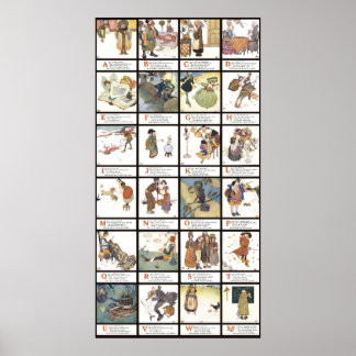 Edmund Dulac Alphabet Poster