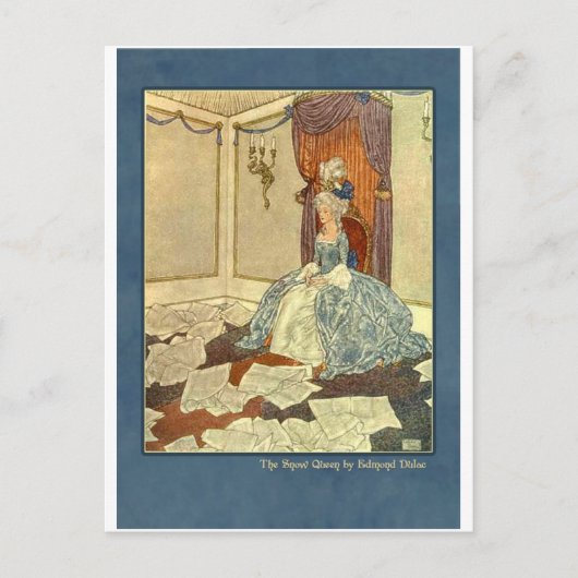 Edmund Dulac Illustration von der Schneekönigin Postkarte (Vorderseite)