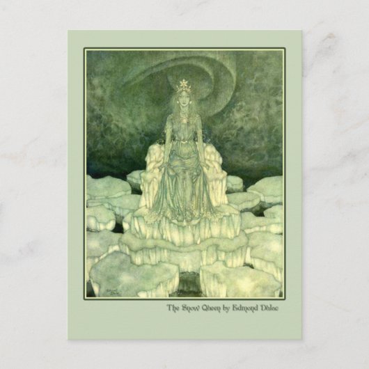 Edmund Dulac Illustration von der Schneekönigin Postkarte (Vorderseite)