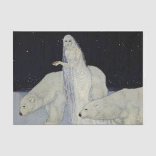 Edmund Dulac Schnee-Königin-Malerei Seidenpapier