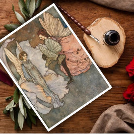 Edmund Dulac Vintag Fairy Greeting Postkarte