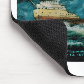Edmund Fitsgerald 1996 mit Text Mousepad (Ecke)