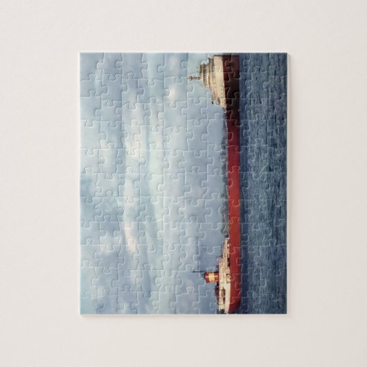 Edmund Fitzgerald am St. Clair River Puzzle (Vertikal)