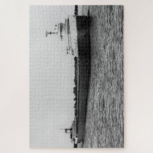 Edmund Fitzgerald auf St. Clair River Original Puzzle (Vertikal)