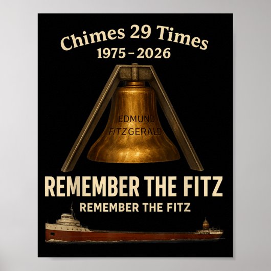 Edmund Fitzgerald, erinnert euch an die Fitz Great Poster (Vorne)