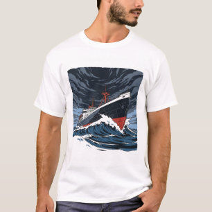 Edmund Fitzgerald Great Lakes Sturm Kunst T-Shirt